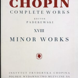 ショパン ピアノ小品集 Chopin Minor Works パデレフスキ編