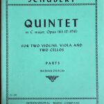 シューベルト 弦楽五重奏曲 ハ長調 Op.163 D.956 Schubert Quintet 2 violins viola 2 cellos バイオリン ビオラ チェロ
