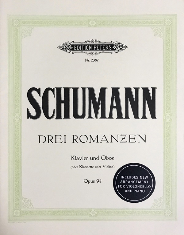 Op.94　クラリネット　Schumann　バイオリン　–　romanzen　シューマン　drei　und　oboe　チェロ　3つのロマンス　ピアノ　オーボエ　klavier　中古楽譜専門店プラスノート