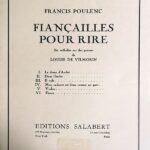 プーランク 偽りの婚約 (仏語) Poulenc Fiancailles pour Rire 声楽