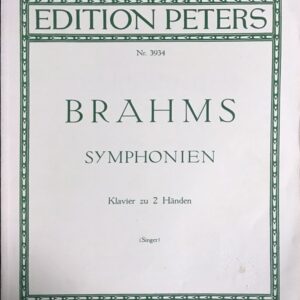 ブラームス  交響曲全集 (ジンガーによるピアノソロ編曲) Brahms Symphonien klavier zu 2 handen (Singer) ピアノ