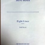 ライヒ 十重奏のための「8本の線」 Reich Eight Lines (Octet) full score スコア