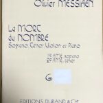 メシアン 数の死 (声、バイオリンとピアノのヴァージョン) Messiaen Mort du Nombre Vocal Violin Piano ソプラノ テノール