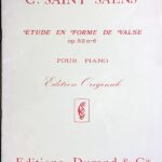 サン＝サーンス ワルツ形式の練習曲 Op.52/6 Saint-saens Etude en forme de Valse pour piano　ピアノ・ソロ