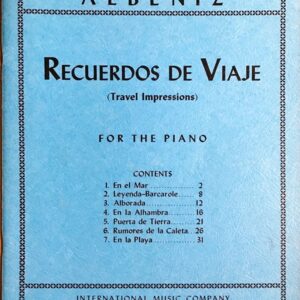 アルベニス 旅の思い出 Albeniz Recuerdos de Viaje for the piano ピアノ・ソロ
