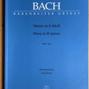 バッハ ミサ曲 ロ短調 BWV 232 Bach Messe in h-moll 合唱 ヴォーカル・スコア
