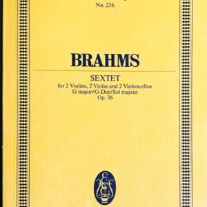 ブラームス 弦楽六重奏曲 第2番 ト長調 Op.36 スタディスコア Brahms Streich-Sextett Nr.2 G-dur Op.36/Ed. Altmann