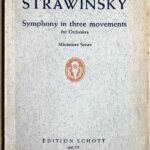ストラヴィンスキー 3楽章の交響曲 スタディ・スコア STRAVINSKY Symphony in 3 Movements
