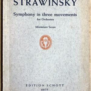 ストラヴィンスキー 3楽章の交響曲 スタディ・スコア STRAVINSKY Symphony in 3 Movements