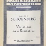 シェーンベルク レチタティーヴォによる変奏曲 オルガン Schoenberg Variaiton on a Recitative