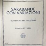 ヘンデル-ハルヴォルセン サラバンドと変奏 バイオリンとビオラのための編曲 Handel-Halvorsen Sarabande con variazioni