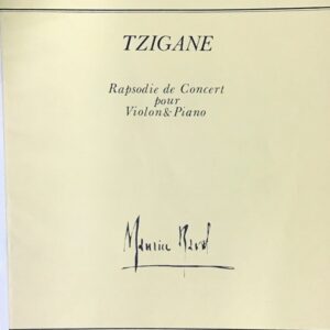 ラヴェル ツィガーヌ バイオリンとピアノ Ravel Tzigane Rapsodie de Concert pour Violon & Piano