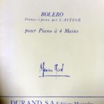 ラヴェル ボレロ ピアノ連弾 Ravel Bolero pour piano a 4 mains