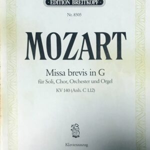 モーツァルト Missa Brevis G-Dur KV 140(Anh.C 1.12) Mozart Missa brrevis in G 合唱 声楽