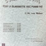 ウェーバークラリネット協奏曲 第1番 ヘ短調 Op.73 Weber Konzert Nr.1 f-moll Op.73