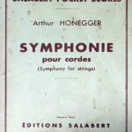 オネゲル 交響曲第2番 スタディスコア Honegger Symphonie pour cordes