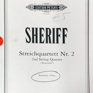 ノアム・シェリフ 弦楽四重奏曲 第2番 Sheriff Streichquartet No.2 2 バイオリン ビオラ チェロ