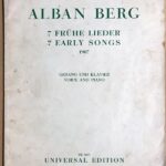 ベルク 7つの初期のリート Berg 7 Fruhe Lieder 声楽 歌曲 ヴォーカル