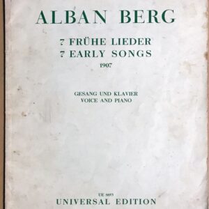 ベルク 7つの初期のリート Berg 7 Fruhe Lieder 声楽 歌曲 ヴォーカル