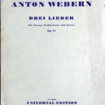 ウェーベルン 3つの歌 声,E-flat管クラリネット,ギターのための Op.18(独語) スコア Webern 3 Lieder fur Gesang 声楽 歌曲