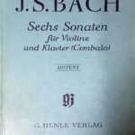 バッハ バイオリン・ソナタ集 BWV 1014-1019 原典版 Bach Sechs Sonaten バイオリン ピアノ
