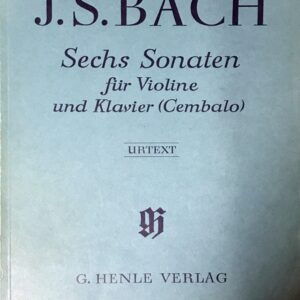 バッハ バイオリン・ソナタ集 BWV 1014-1019 原典版 Bach Sechs Sonaten バイオリン ピアノ