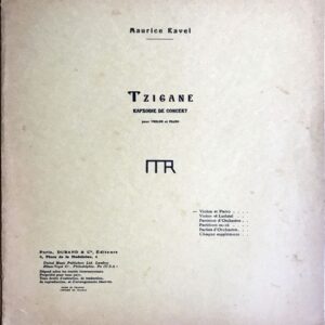 ラヴェル ツィガーヌ バイオリンとピアノ Ravel Tzigane Rapsodie de concert pour violon et piano
