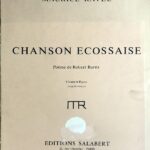 ラヴェル スコットランドの歌 (ボニー・ドゥーンの堤よ土手よ) (仏語,英語) Ravel Chanson Ecossaise 声楽 ヴォーカル