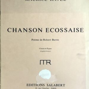 ラヴェル スコットランドの歌 (ボニー・ドゥーンの堤よ土手よ) (仏語,英語) Ravel Chanson Ecossaise 声楽 ヴォーカル