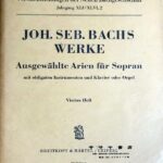 J.S.バッハ オブリガート楽器付 アリア選集 (ソプラノ用) 第4巻 Bach Ausgewahlte Arien 声楽 バイオリン フルート