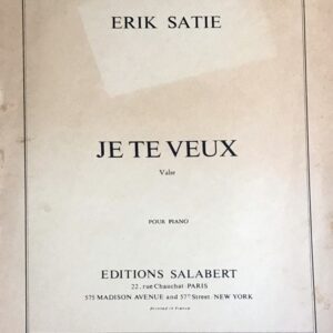 サティ あなたが大好き ピアノ・ソロ Satie Je Te Veux pour piano