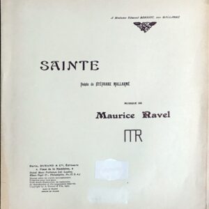 ラヴェル 聖女 (メゾ・ソプラノ) Ravel Sainte 声楽 歌曲