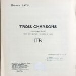 ラヴェル 3つの歌より ロンド (仏語・英語) Ravel Trois Chansons 3.Ronde (transcription pour voix seule et piano) 声楽
