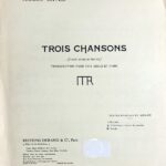 ラヴェル 3つの歌より 楽園の3羽の美しい鳥 (仏語・英語) Ravel Trois Chansons 2.Trois beaox oiseaux du paradism 声楽