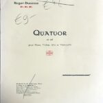 ロジェ＝デュカス ピアノ四重奏曲 Roger-Ducasse Quatuor ピアノ,バイオリン,ビオラ,チェロ