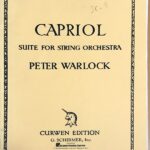 ワーロック キャプリオル組曲: スコアとパート譜セット Peter Warlock Capriol Suite for String Orchestra