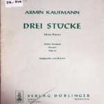 アルミン・カウフマン 3 stucke Armin kaufmann チェロとピアノ