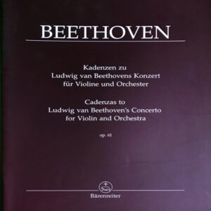ベートーヴェン バイオリン協奏曲 ニ長調 Op.61: カデンツァ Beethoven Konzert D-dur Op.61: Kadenzen