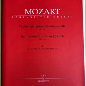 モーツァルト 弦楽四重奏曲集 第1巻: KV 80, KV 155-157 Mozart Streich-Quartette Heft 1: KV 80, 155-157 原典版