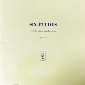 サン＝サーンス 左手のための6つの練習曲 Op.135 Saint=Saens 6 Etudes pour la Main Gauche Op.135 ピアノ・ソロ