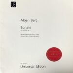 ベルク ピアノ・ソナタ Op.1 Berg Sonate fur klavier op.1