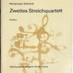 hansjurgen schmidt ZWEITES STREICHQUARTETT 弦楽四重奏曲 2 バイオリン、ビオラ、チェロ