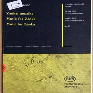 ファルカシュ・フェレンツ Music for Z?nka (works for junior Orchestra) Farkas Ferenc