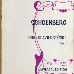 シェーンベルク 組曲 3つの小品 Op.11 Schoenberg 3 Klavierstucke Op.11 ピアノ・ソロ