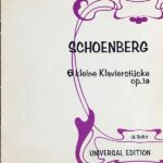 シェーンベルク 6つのピアノ小品 Op.19 Schoenberg 6 Kleine Klavierstucke Op.19 ピアノ・ソロ
