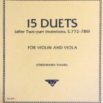 J.S. バッハ 2声のインベンション S.772-786 ヴァイオリンとヴィオラ J.S.Bach 15 Duets for violin and viola