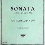 プロコフィエフ バイオリン・ソナタ 第2番 ニ長調 Op.94a Prokofiev Sonata in D major,Op.94a バイオリンとピアノ