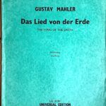 マーラー 大地の歌 Mahler Das Lied von der Erde The Song of the Earth ヴォーカル・スコア ピアノ伴奏