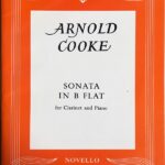 クック クラリネット・ソナタ 変ロ長調 Arnold cooke Sonata in B flat for Clarinet and Piano