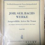 バッハ オブリガート楽器付 アリア選集 (テノール用) 第1巻 Bach Ausgewahlte Arien (Tenor) heft 1 声楽 歌曲